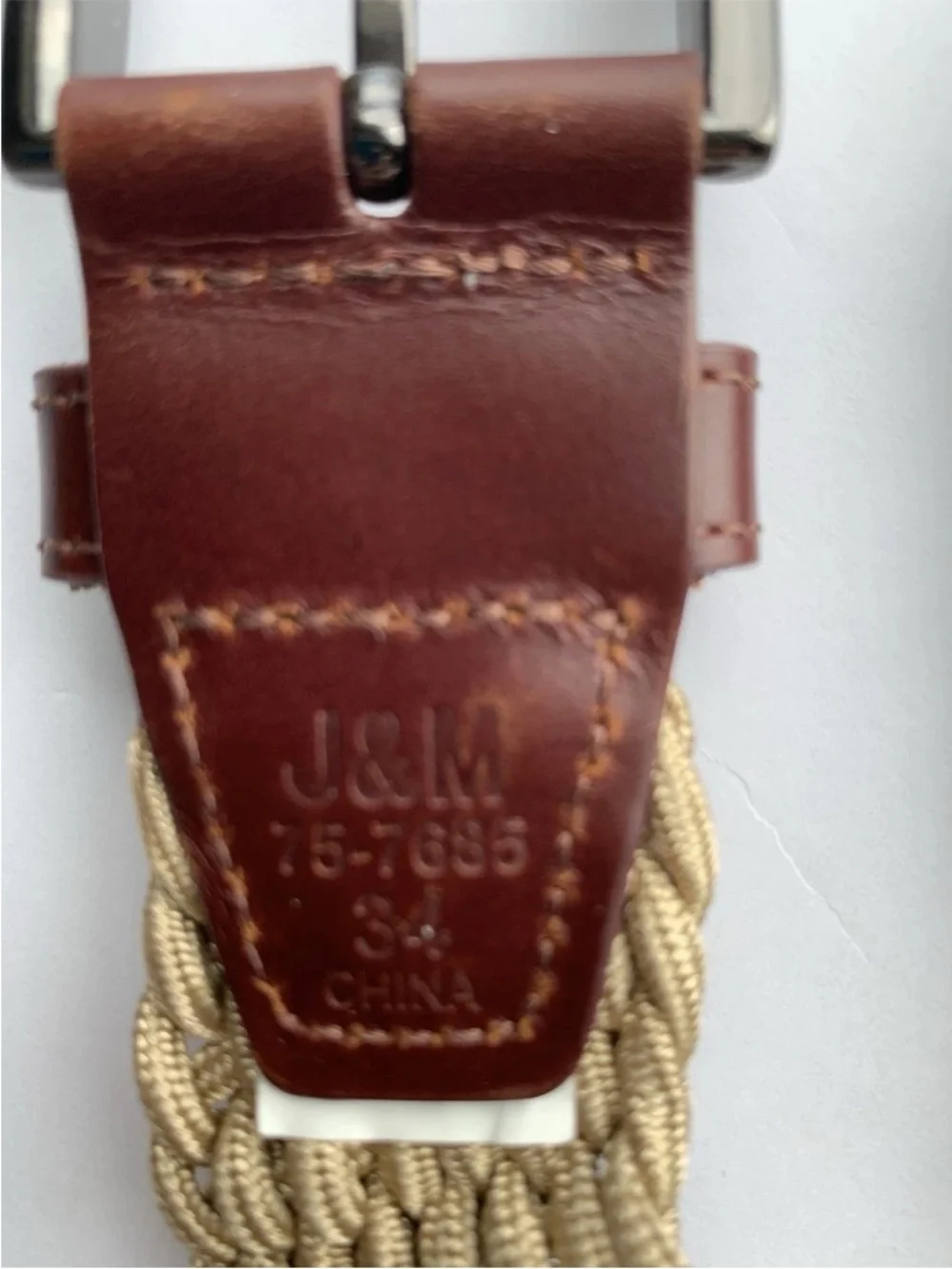 Johnston Murphy Mens 34 Tan Braided Stretch Belt Woven Golf Casual Resort